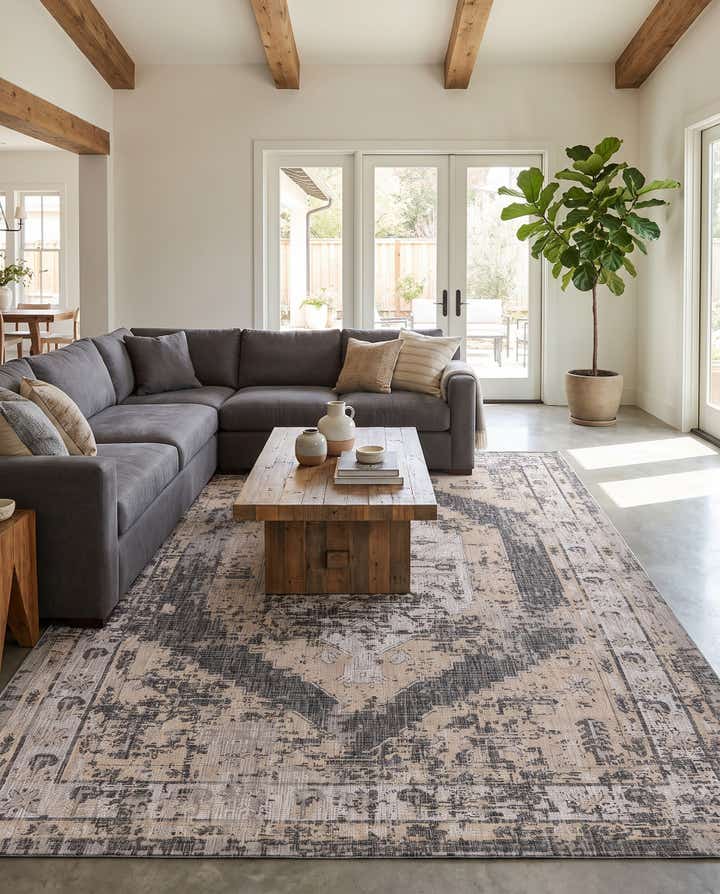 10' x 14' Easy-Clean Traditional Indoor / Outdoor Rug