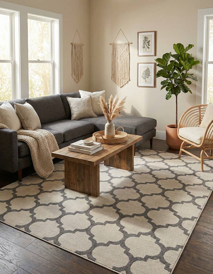 Detail image of 7' 10 x 11' Trellis Rug