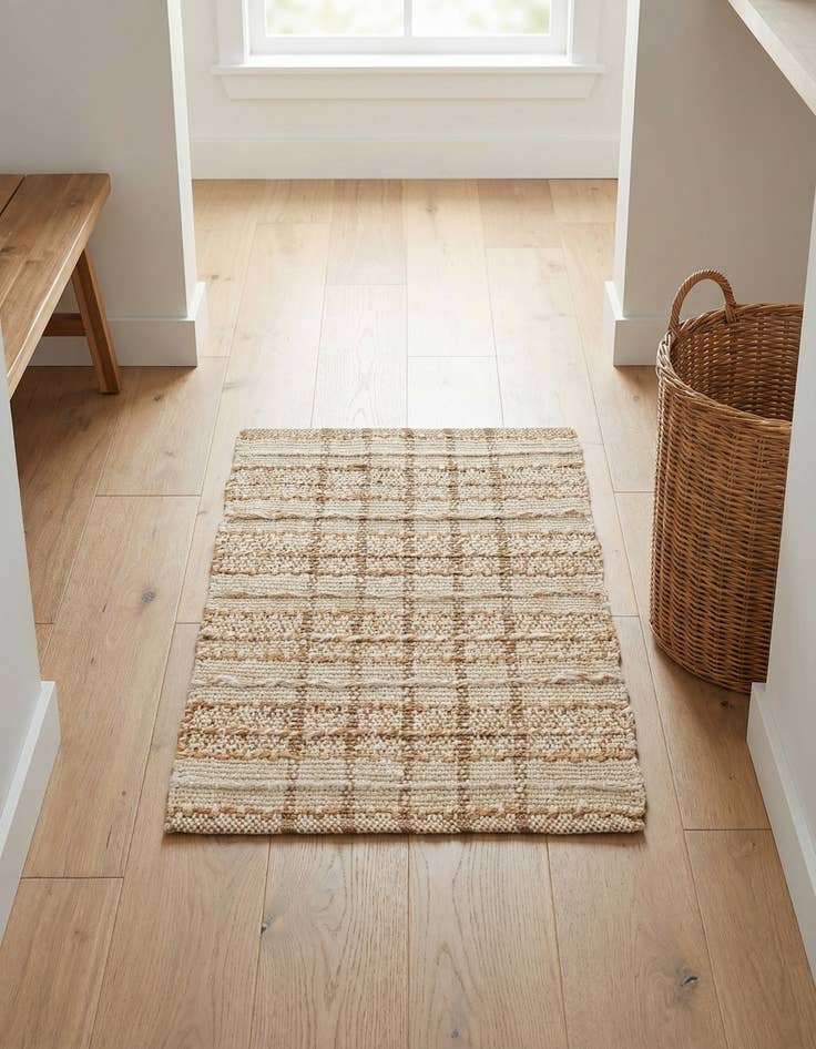 Detail image of 2' x 3' 1  Hand Braided Laurel Handwoven Jute Rug