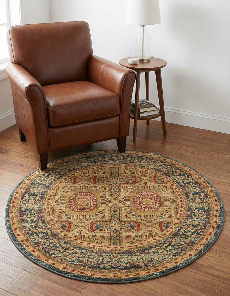 Detail image of 3' 3 x 3' 3 Amina Round Rug