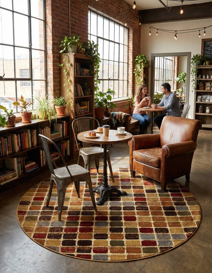 Detail image of 7' x 7' Cafe Round Rug