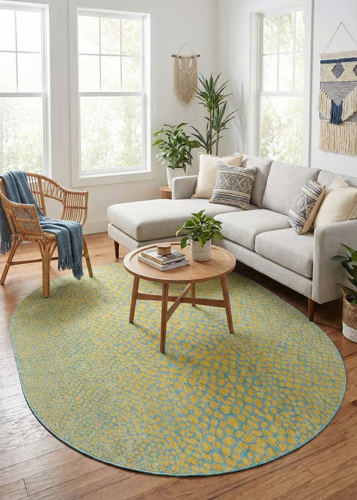 7' 10 x 10' Easy-Clean Jill Zarin Cape Town Indoor / Outdoor Oval Rug