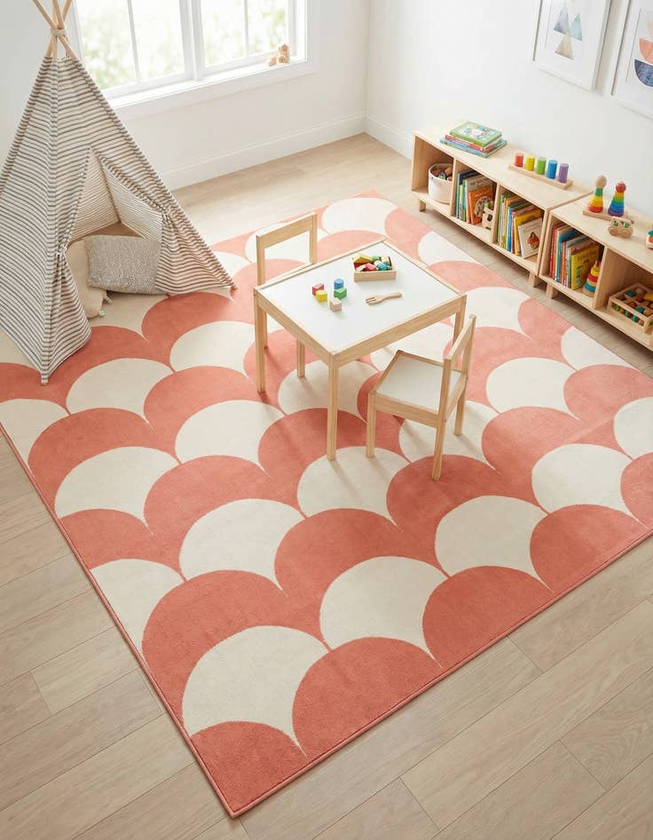 Detail image of 7' 10 x 7' 10 Whimsy Kids Square Rug