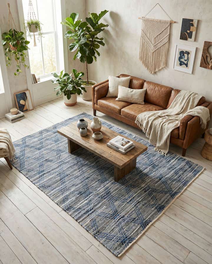 8' x 10' Hand Woven Chindi Cotton Rug