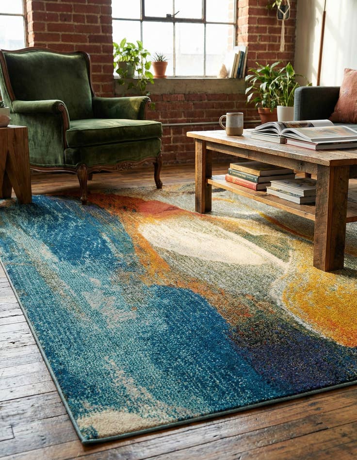 Detail image of 4' x 6' Washable Haerfest Rug