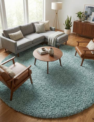 10' x 10' Zermatt Shag Round Rug