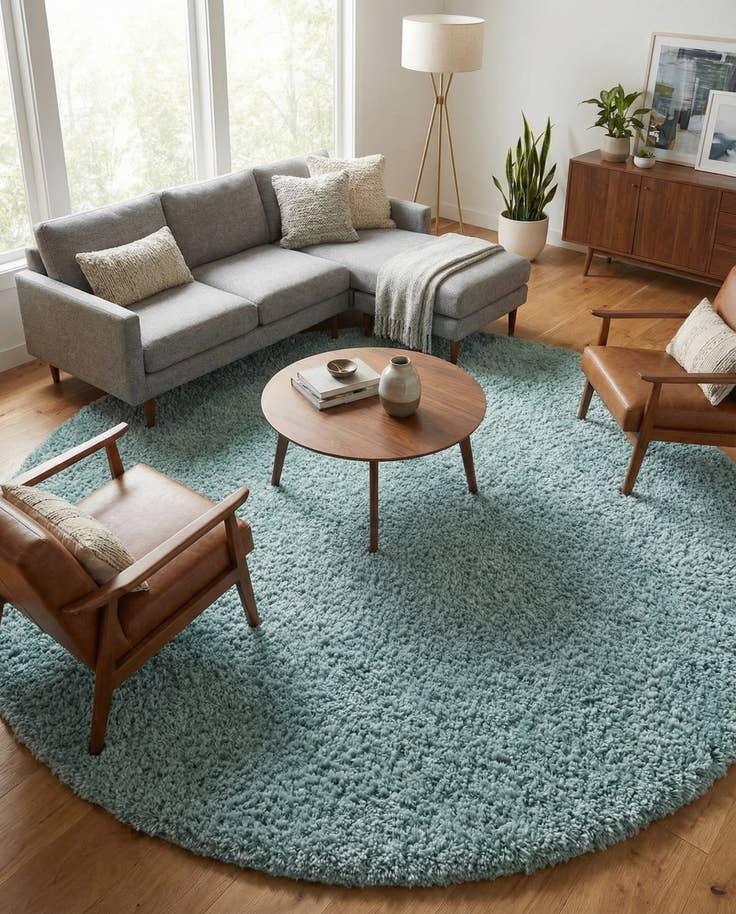 Detail image of 10' x 10' Zermatt Shag Round Rug