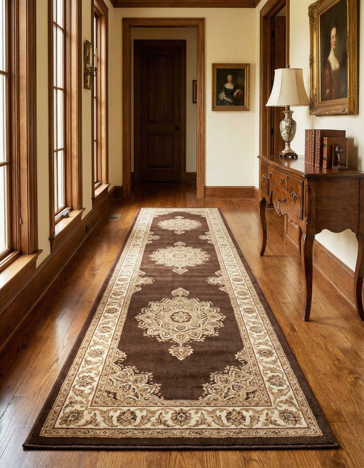 Detail image of 2' 7 x 10' Mashad Design Runner Rug