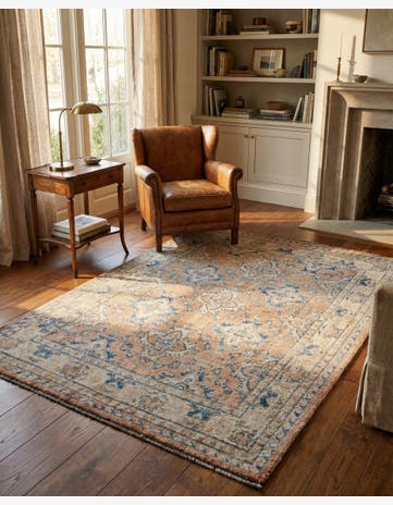 5' 2 x 6' 11 Hand Knotted Oushak Wool Rug