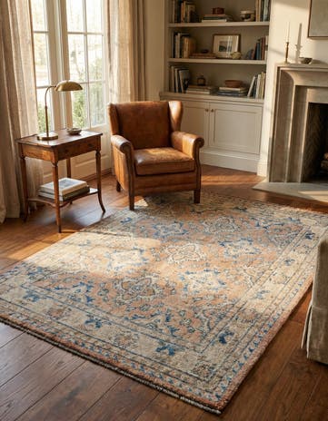 5' 2 x 6' 11 Hand Knotted Oushak Wool Rug