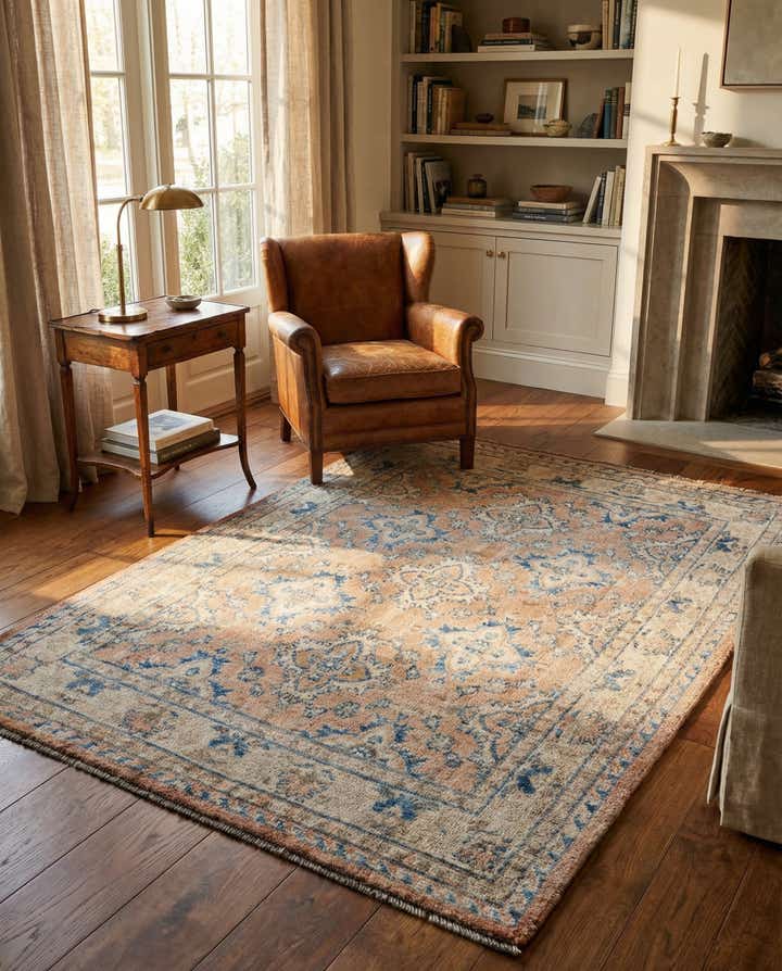 5' 2 x 6' 11 Hand Knotted Oushak Wool Rug