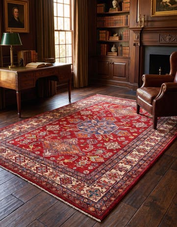 5' x 6' 8 Hand Knotted Kazak Rug