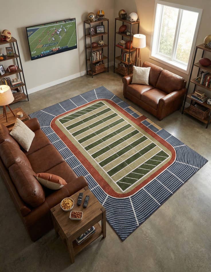 Detail image of 6' x 9' Sports Washable Rug
