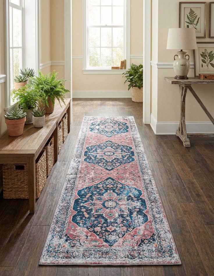 Detail image of 2' 7 x 10'  Washable Yara Runner Rug