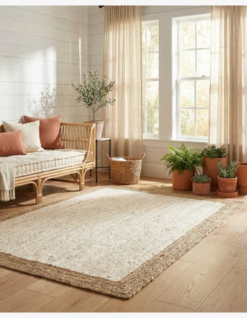 5' 1 x 8' Handmade Braided Jute Rug