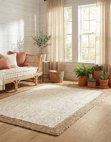 5' 1 x 8' Handmade Braided Jute Rug