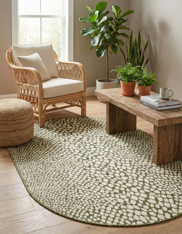 Detail image of 5' 3 x 8'  Washable Jill Zarin Cape Town Indoor / Outdoor Oval Rug