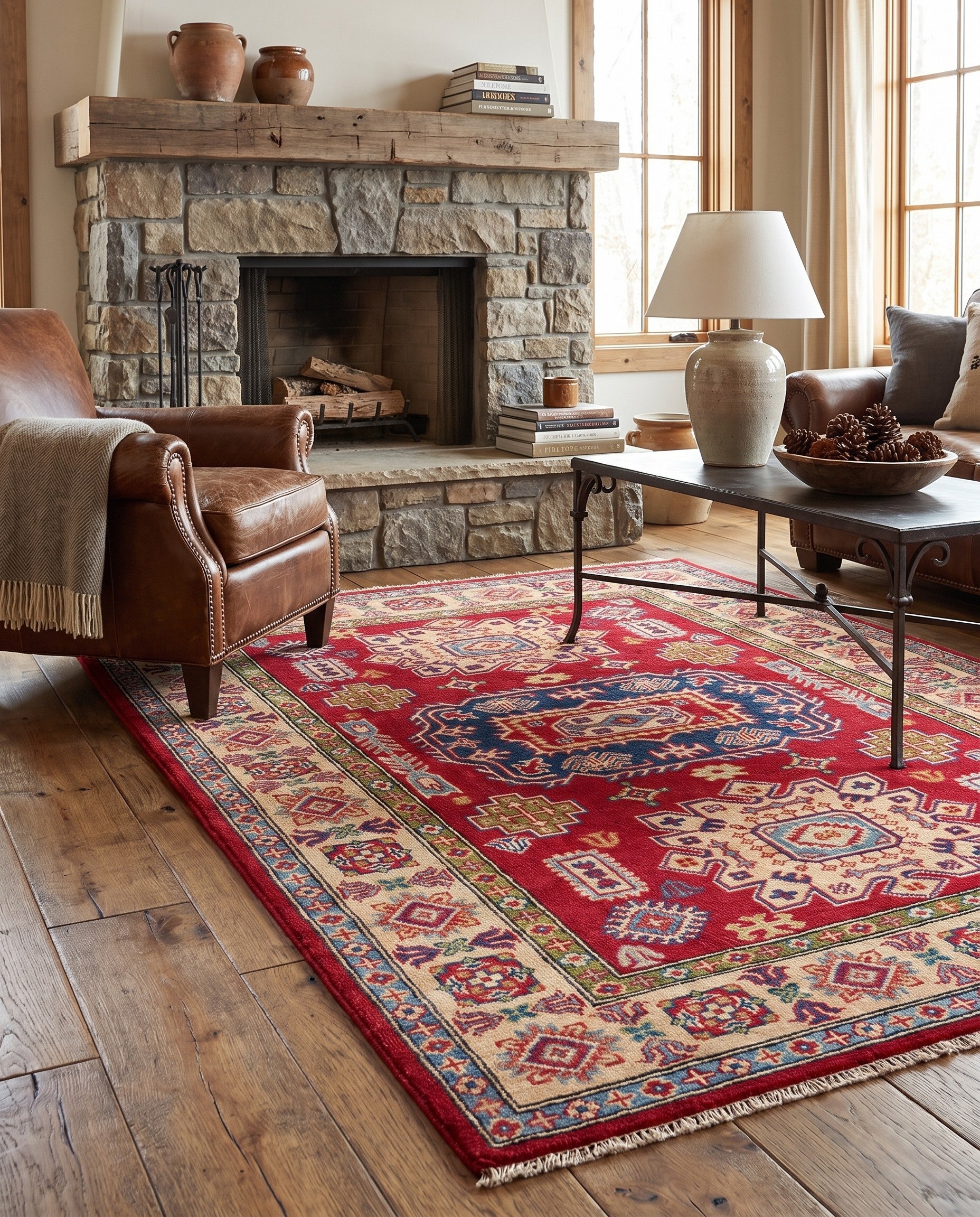 120cm x 180cm Hand Knotted Kazak Rug