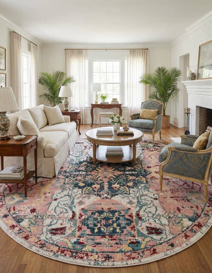 Detail image of 10' 2 x 10' 2 Charleston Round Rug