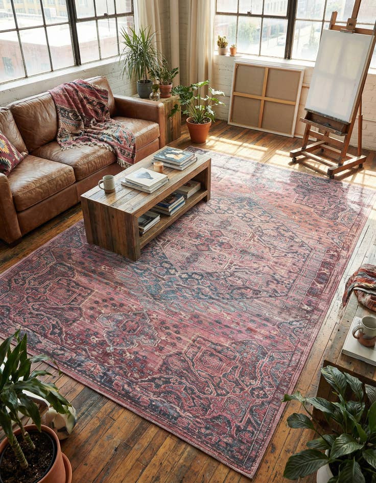 Detail image of 7' 3 x 10' Washable Maahru Rug