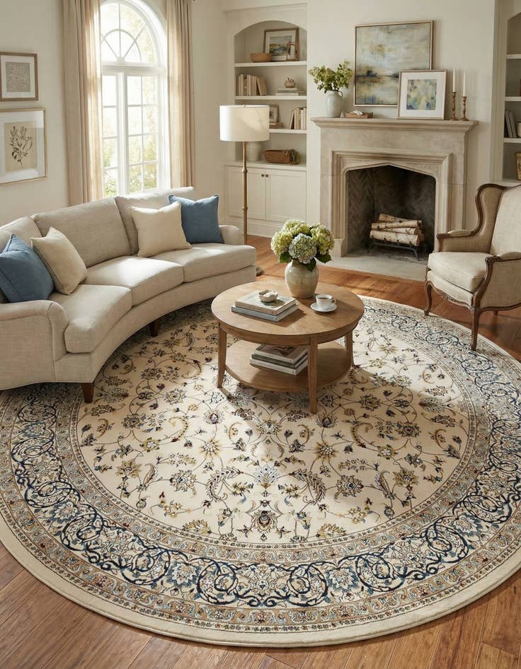 Detail image of  10' x 10' Nain Design Round Rug