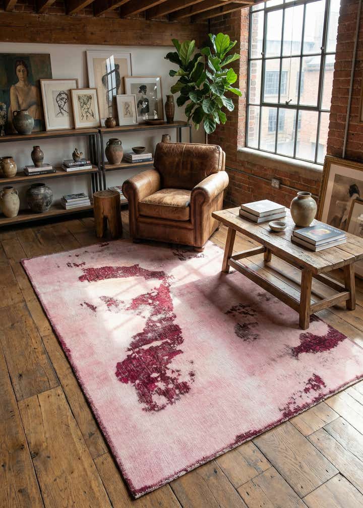4' x 5' 10 Hand Knotted Ultra Vintage Persian Wool Rug