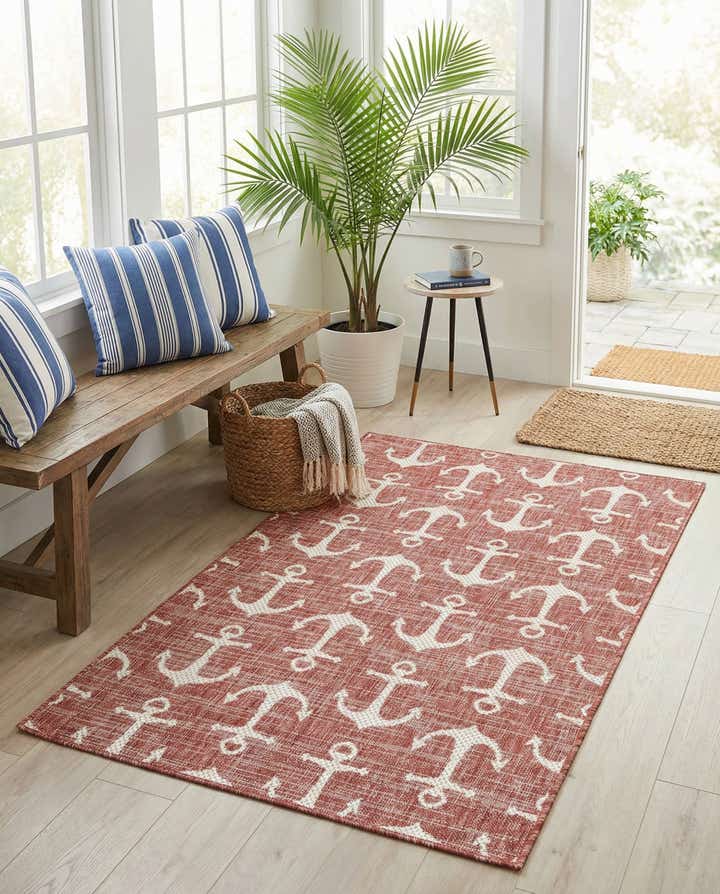 3' x 5' 3 Easy-Clean Coastal Indoor / Outdoor Rug