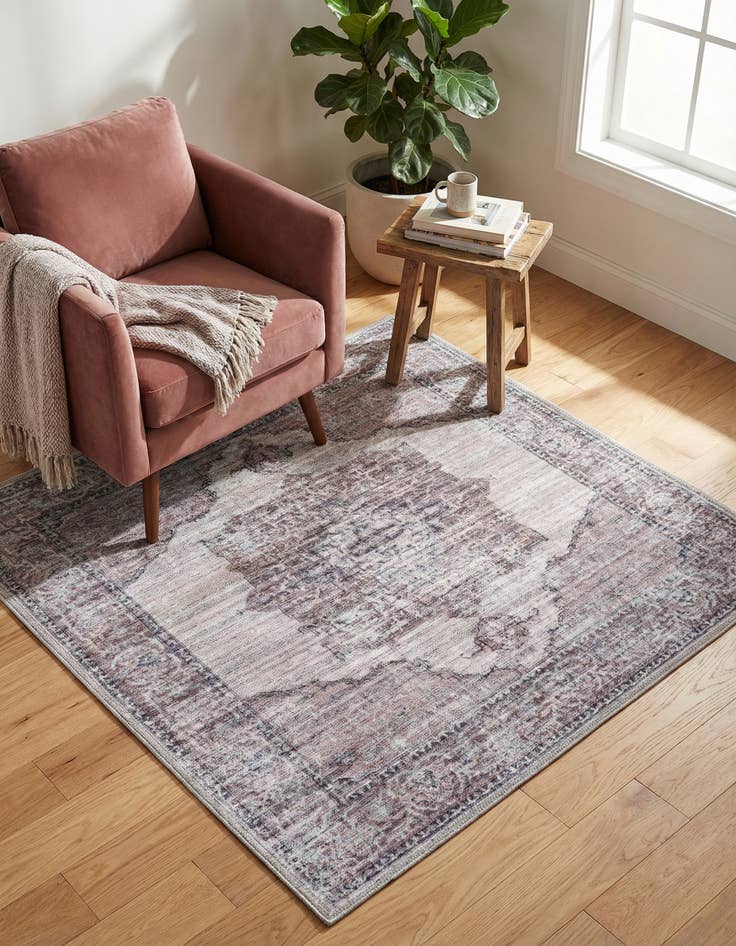 Detail image of 3' 3 x 3' 3 Washable Mangata Square Rug