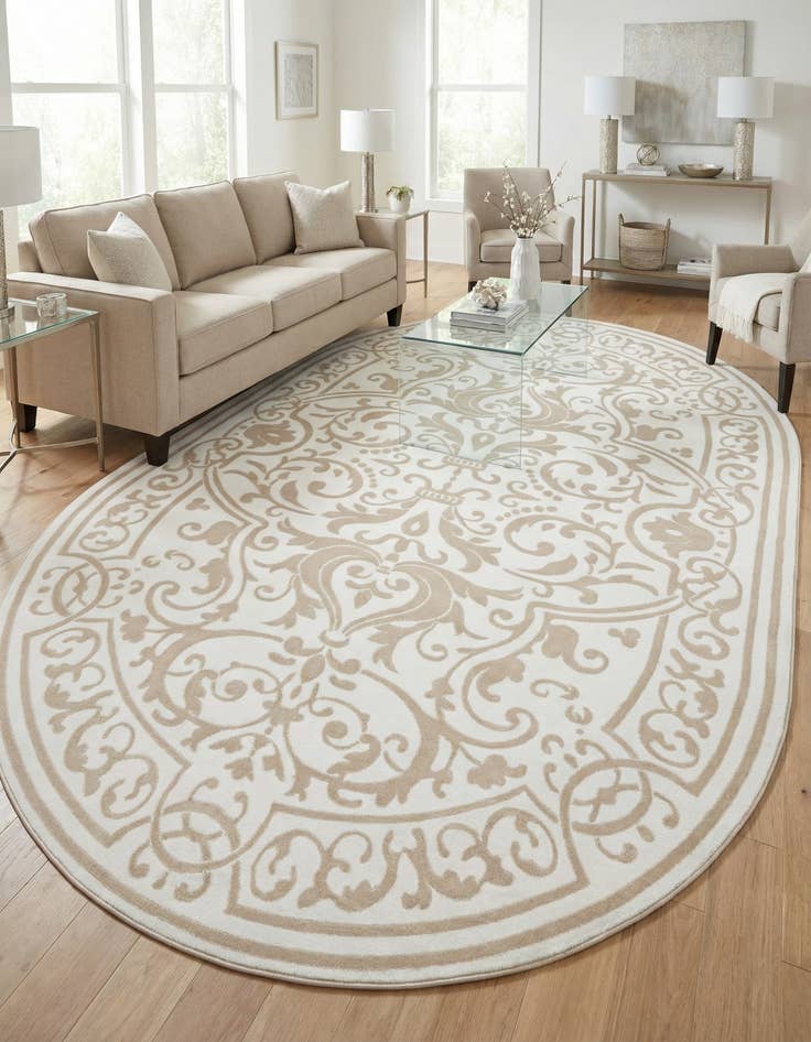 Detail image of 7' x 10' Hermitage Oval Rug