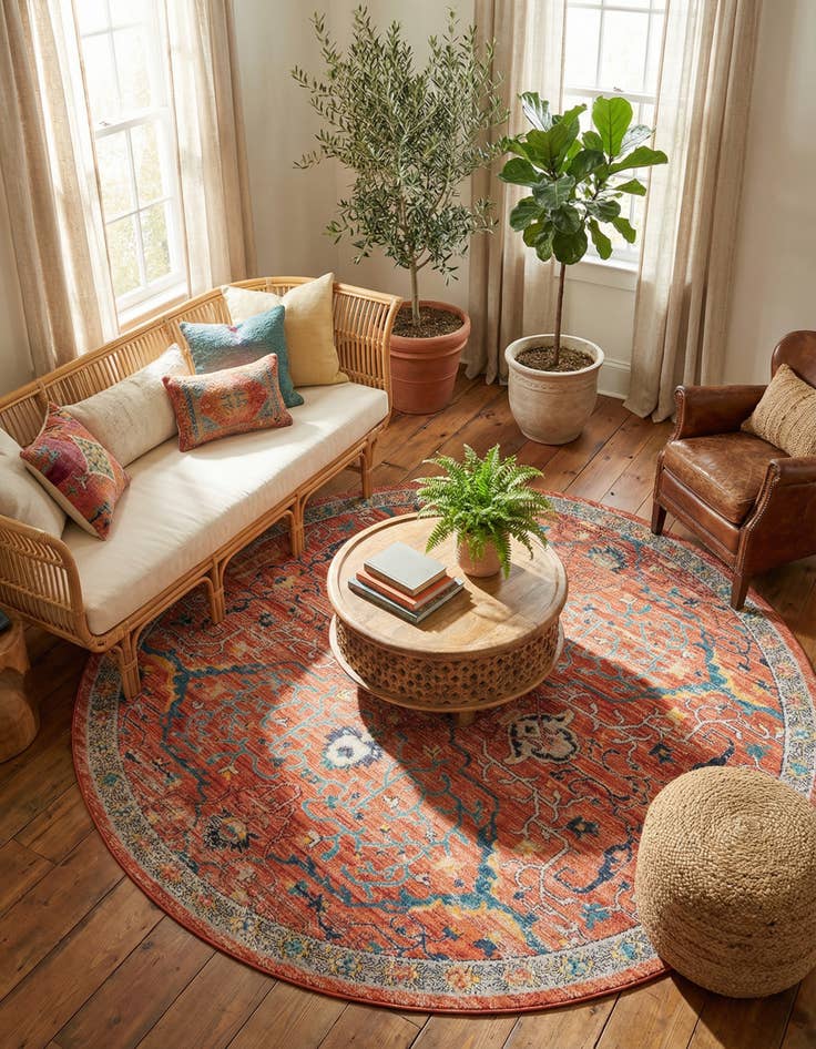 Detail image of 7' 10 x 7' 10 Lola Round Rug