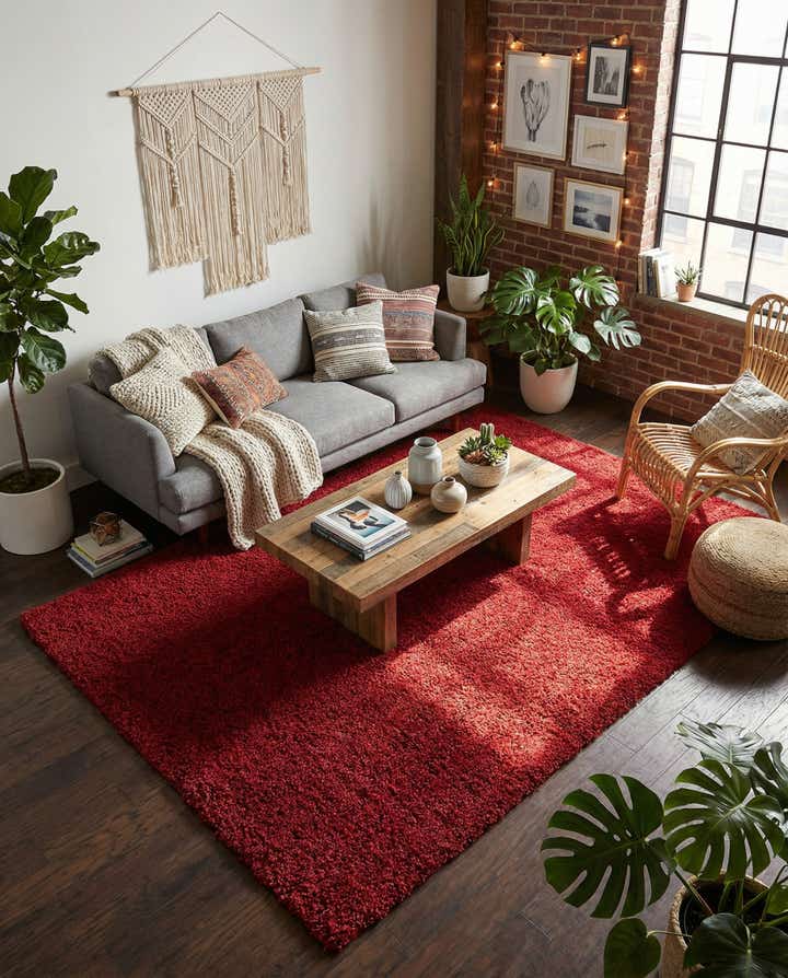 7' x 10' Solid Shag Rug