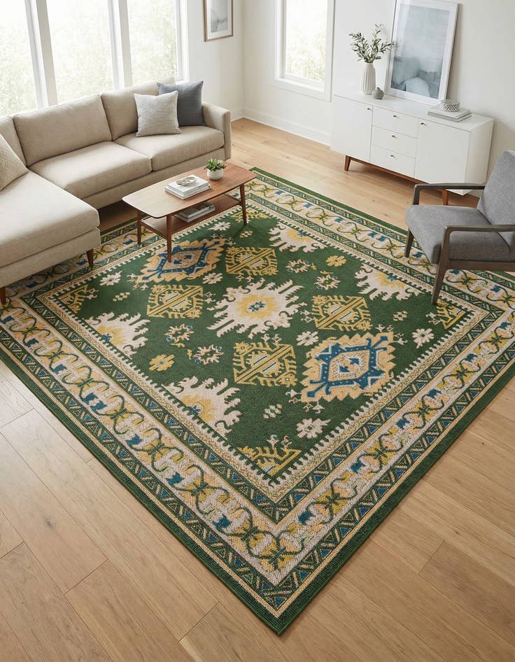 Detail image of 10' x 10' Easy-Clean Baja Indoor / Outdoor Square Rug