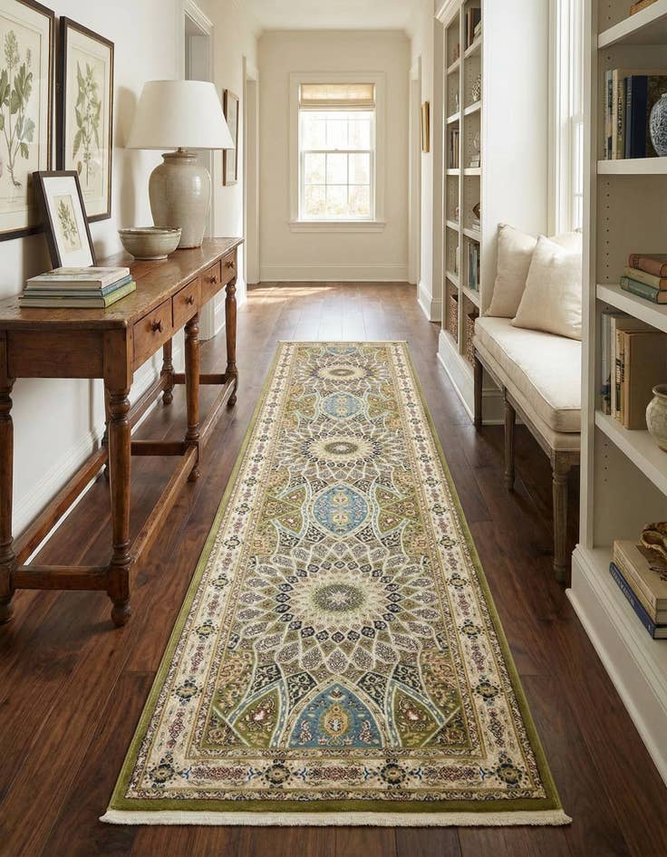 Detail image of 3' x 13' Nain Design Runner Rug