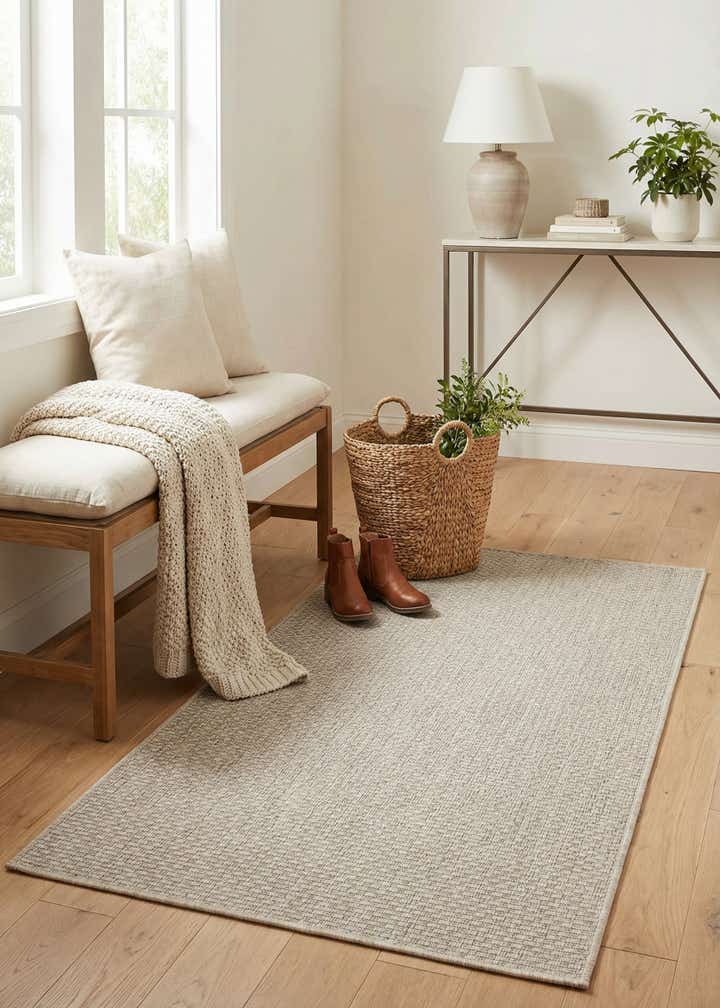 3' x 5' 3 Easy-Clean Solid Indoor / Outdoor Rug