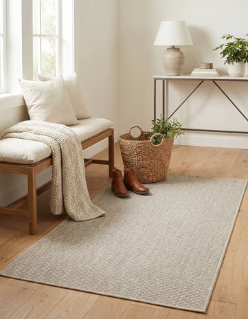 3' x 5' 3 Easy-Clean Solid Indoor / Outdoor Rug