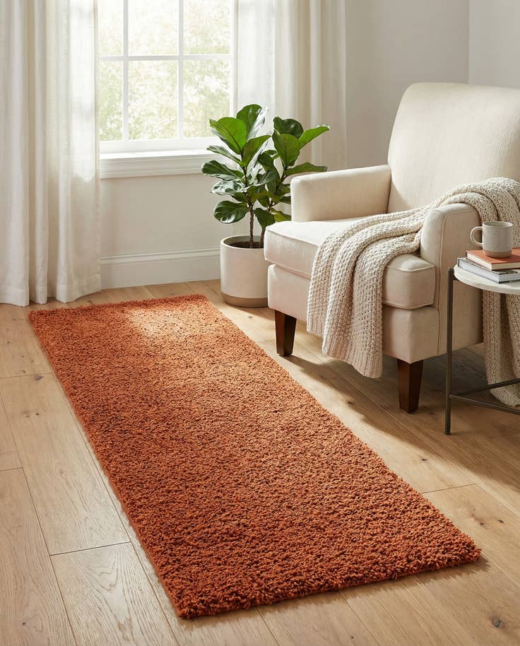 Detailansicht von 60cm x 185cm Solid Shag Läufer Teppich