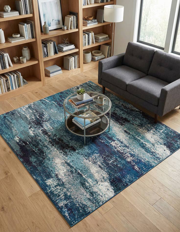 Detail image of 5' 3 x 5' 3 Washable Sevilla Square Rug