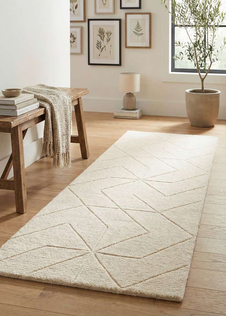 2' x 6' 1 WoolCraft Geometric Runner Rug