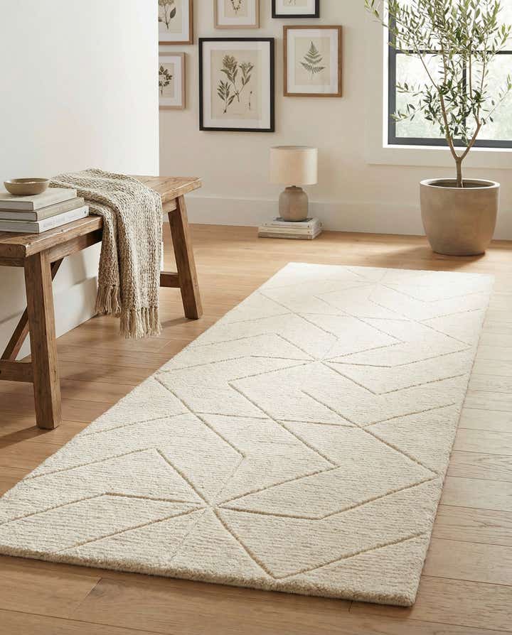 2' x 6' 1 WoolCraft Geometric Runner Rug