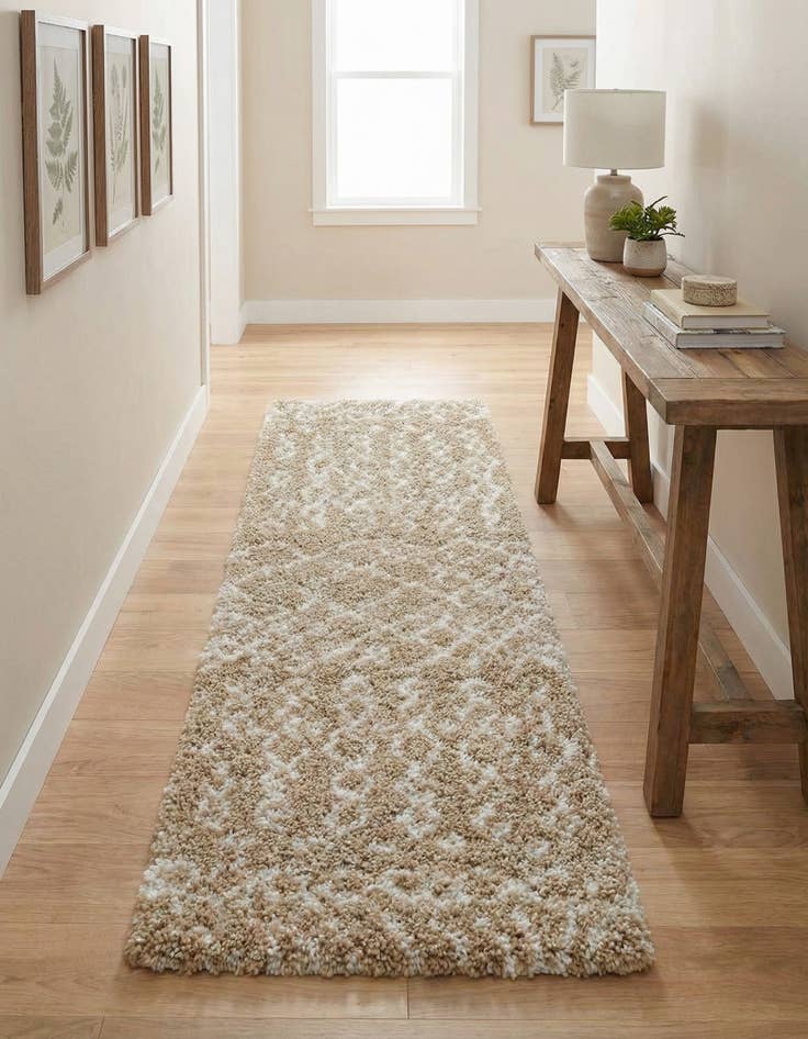 Detail image of 2' 7 x 6' Moroccan Shag Runner Rug