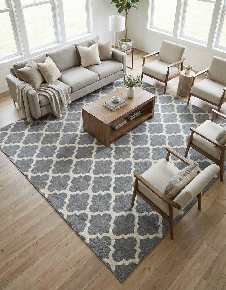 Detail image of 10' x 10' Trellis Square Rug