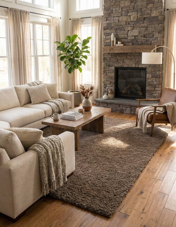 Detail image of 9' x 12' 2 Studio Solid Shag Rug