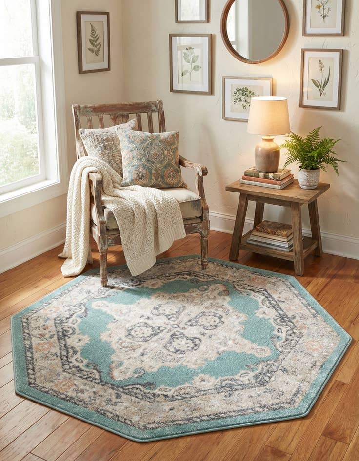 Detail image of 5' x 5' Parker Octagon Rug