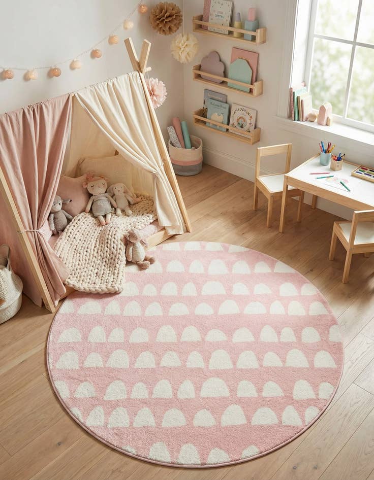Detail image of 5' x 5' Whimsy Kids Round Rug