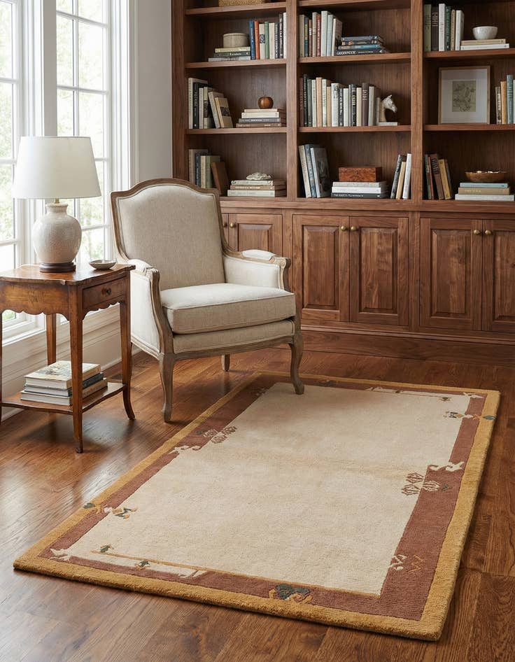 Detail image of 3' 1 x 5' Hand Knotted Nepal Wool Rug