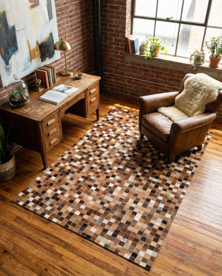 4' x 5' 11 Cowhide Stocks Rug