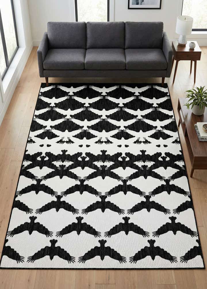 6' x 9' Easy-Clean Modern Indoor / Outdoor Rug