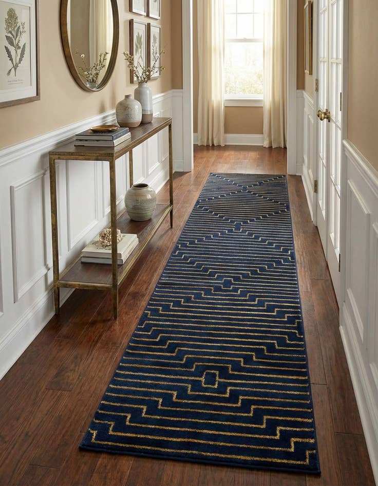 Detail image of 2' 7 x 12' Vogue Geo Runner Rug