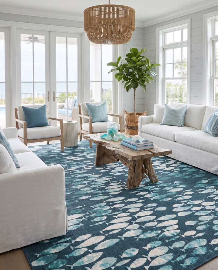 305cm x 400cm Makkelijk schoon te maken Coastal Binnen / buiten Vloerkleed
