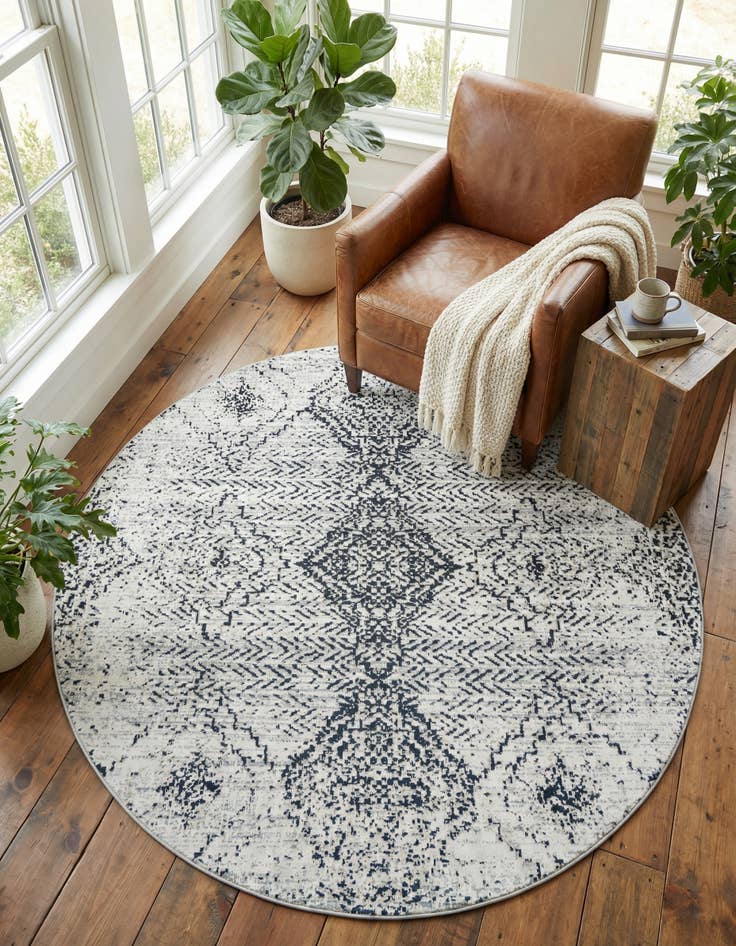 Detail image of 7' 10 x 7' 10 Kamala Washable Round Rug